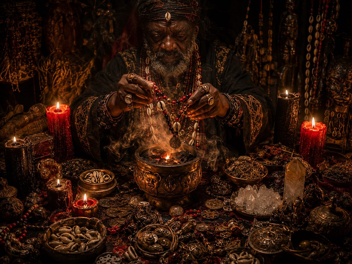 Marabout Voyant Yagouba lors d'un rituel